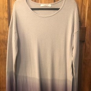 Ombré waffle purple top